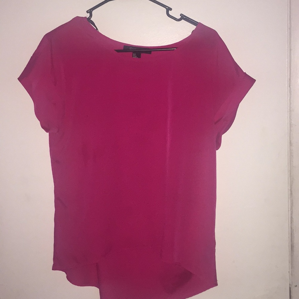 A pink blouse